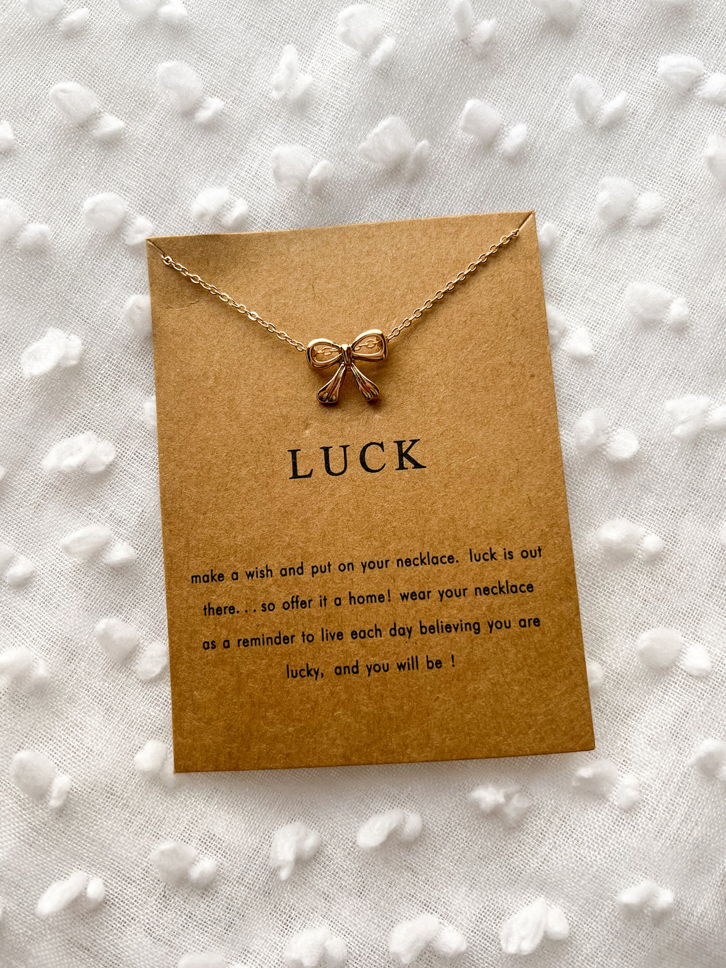 LUCKY BOW NECKLACE
